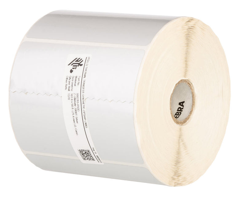 Zebra Selbstklebende Druckeretiketten Z-Ultimate 3000T, 102 mm × 51 mm, Silber, Polyester, Permanent