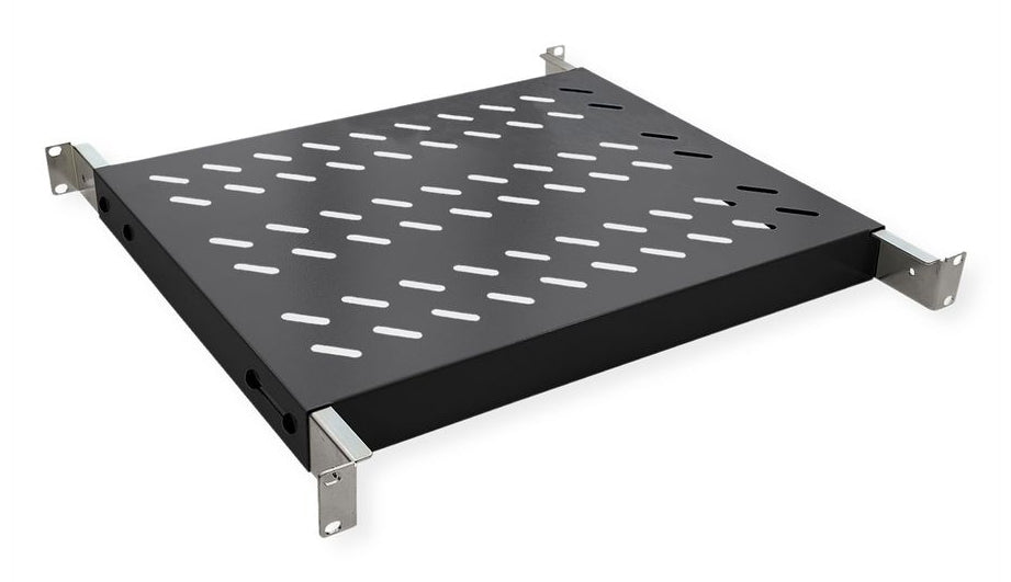 VALUE Rack-Regalboden 19" – 1U – 480 × 568 × 44,2 mm – 50 kg – Schwarz – Stahl – 1 Stk.