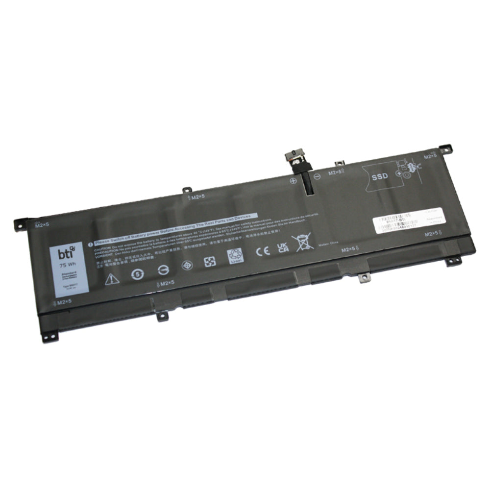 BTI Notebook-Akku – für Dell – 75 Wh, 11,4 V (6 Zellen) – Schwarz