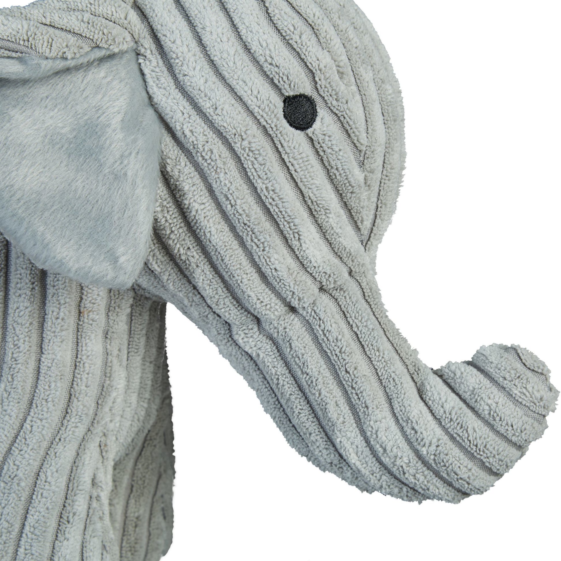 Relaxdays Elefant Türstopper – Polyester/Sand – Grau – 140 × 220 × 380 mm