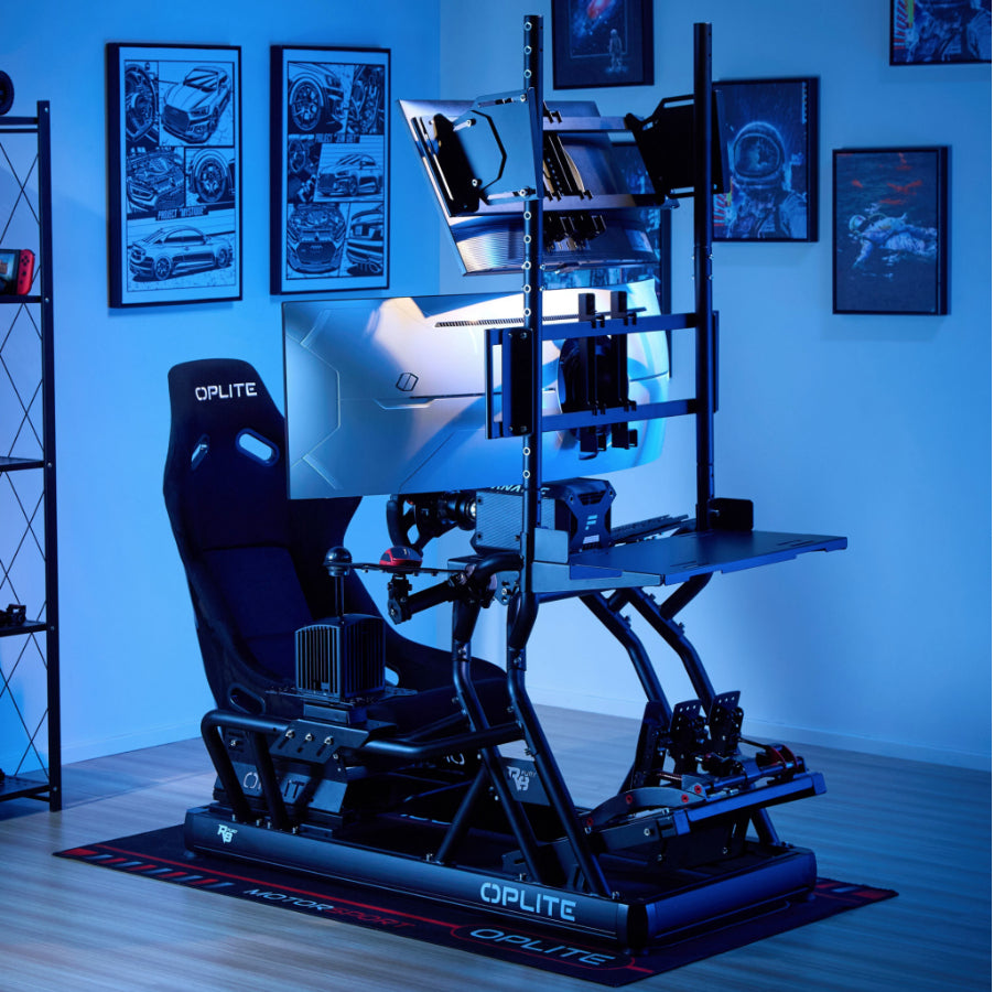 Oplite R8 Arbeitsflächen-Erweiterung – schwarz, Stahl, B 230 × H 525 × T 148 mm, für R8 Fury, GT3 SUPERFAST V2