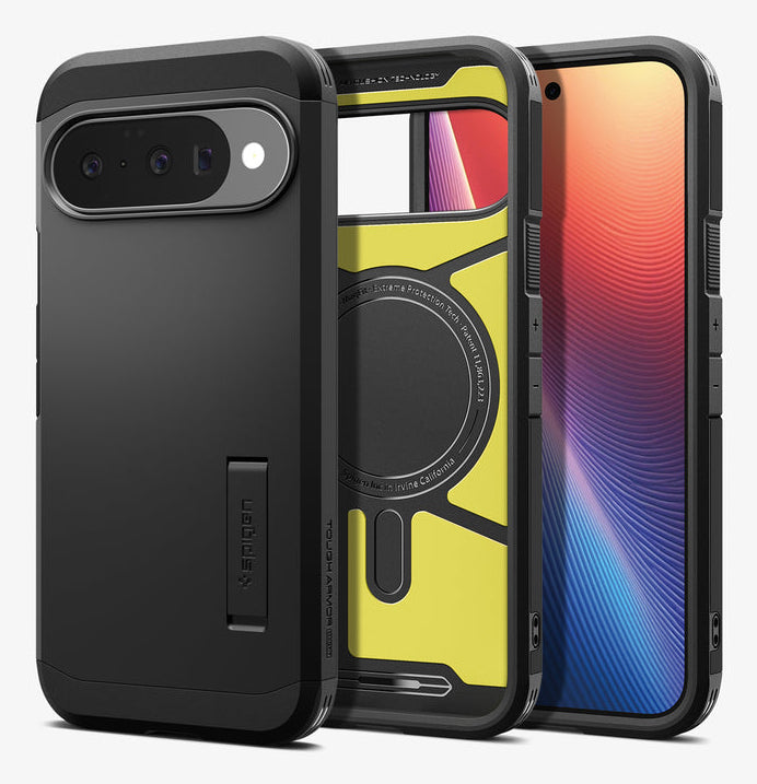 Spigen Tough Armor MagFit Rückcover – für Google Pixel 10 / Pixel 10 Pro, Schwarz, bis 1,2 m sturzsicher