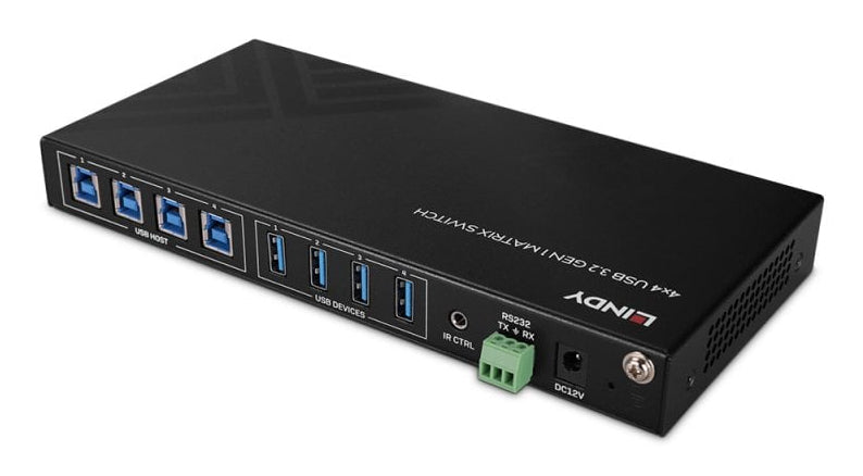 Lindy USB-Matrix-Switch 4×4, USB 3.2 Gen 1