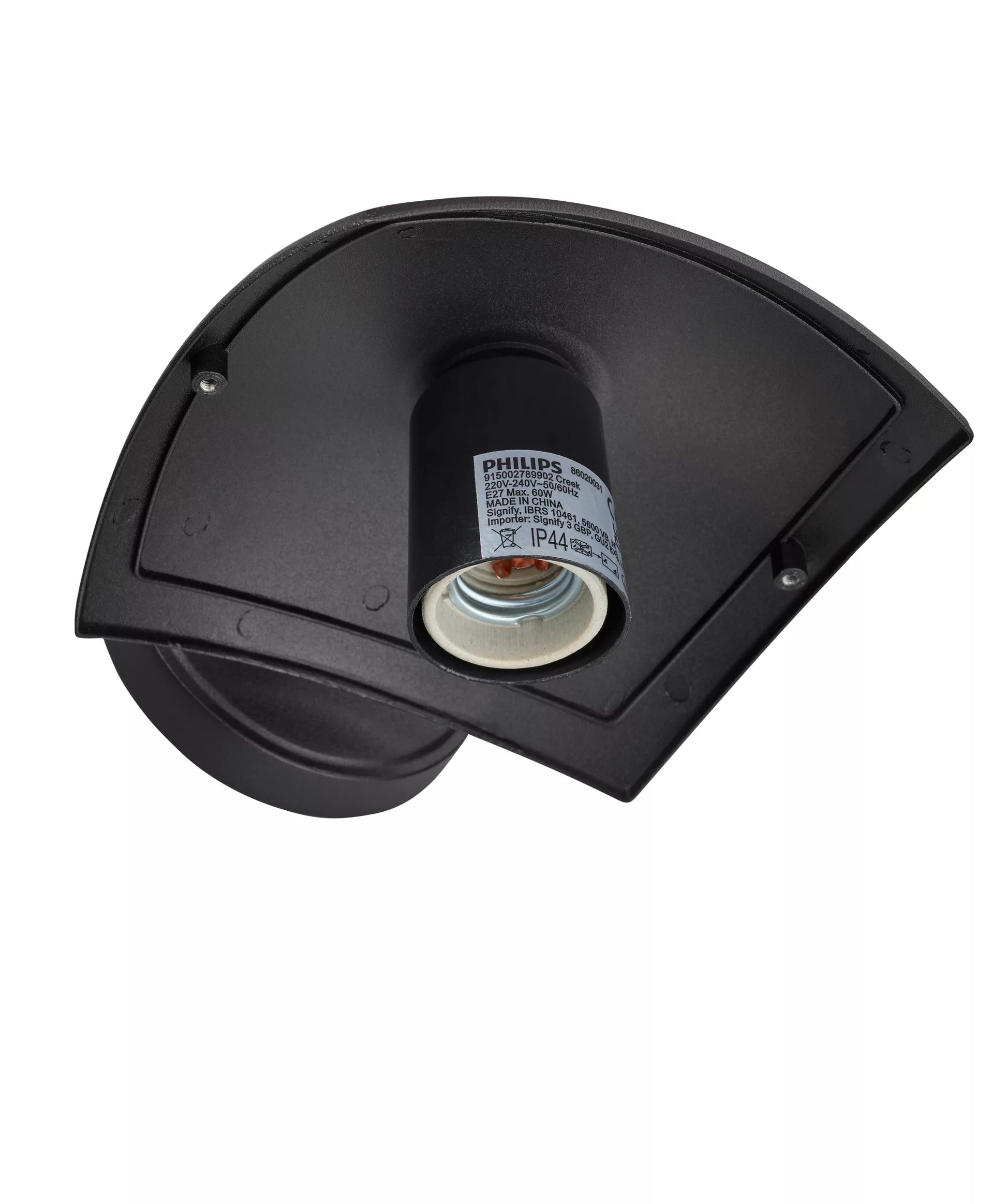 Philips by Signify Philips Aussenwandleuchte – 30 × 30,3 cm – 60 W – IP44 – Netzbetrieb, dimmbar – Schwarz – Aluminium