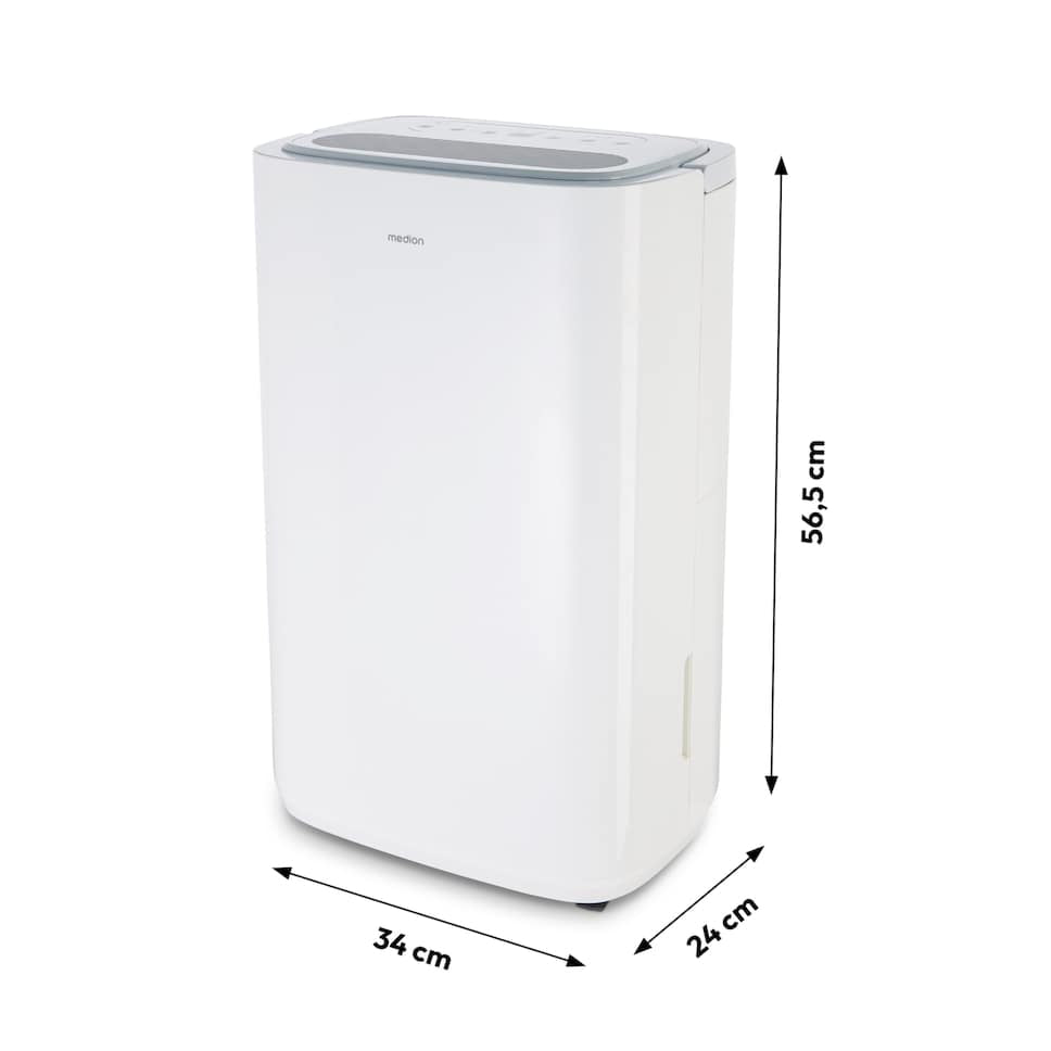 Medion DH20 Luftentfeuchter – 20 l/24 h, bis 20 m², Tank 5,4 l, weiss
