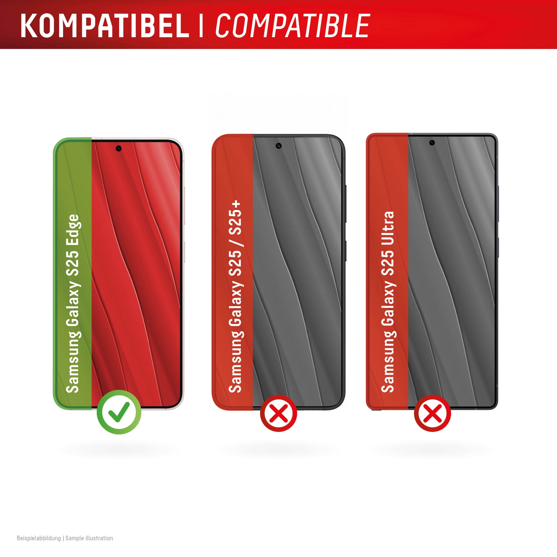 Displex Privacy-Filter (Panzerglas), Full Cover – für Galaxy S25 Edge – mit Applikator