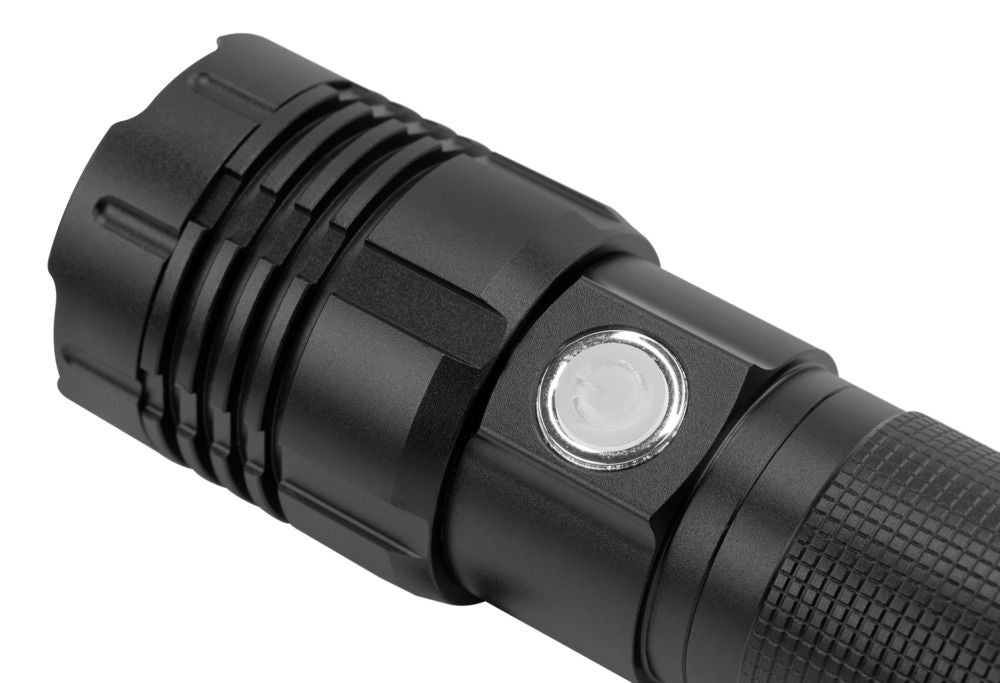 Ansmann Taschenlampe Pro 3000R – 3200 lm, 213 m, IP67, USB, Akku 5100 mAh, 6 Modi – Schwarz