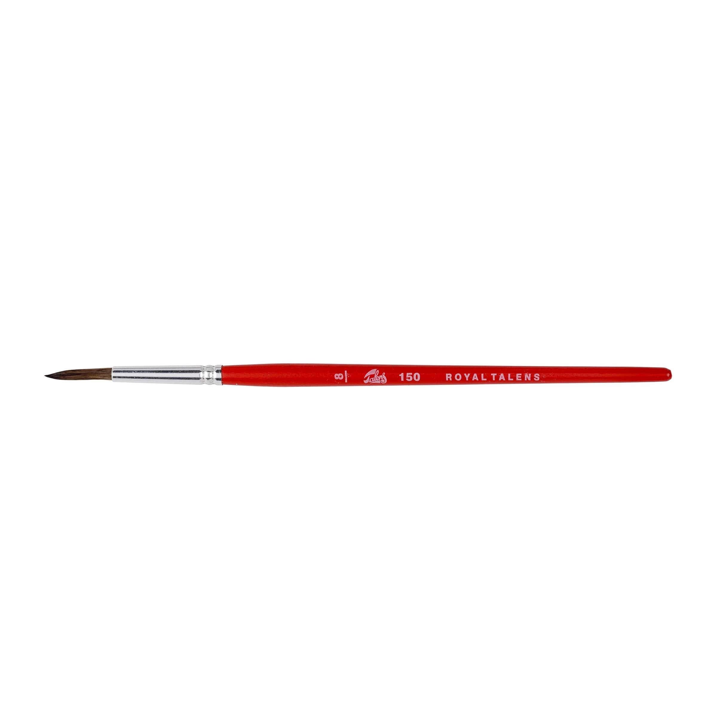 Talens Aquarellpinsel – Rot, Grösse 8, 12er-Pack, Set
