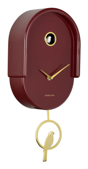 Karlsson Wanduhr Tweet, Braun, Kunststoff