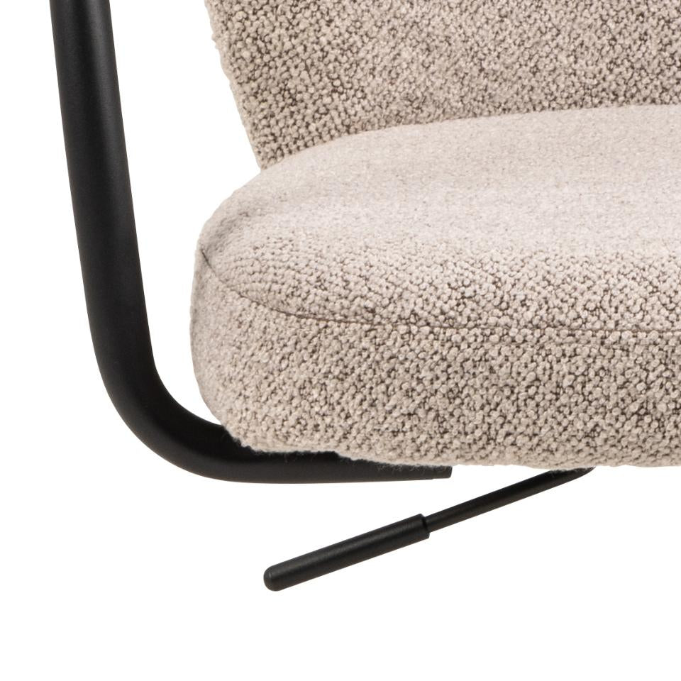 Actona AC Design Bürostuhl Patricia – Stoffbezug, Metallfuss, Beige