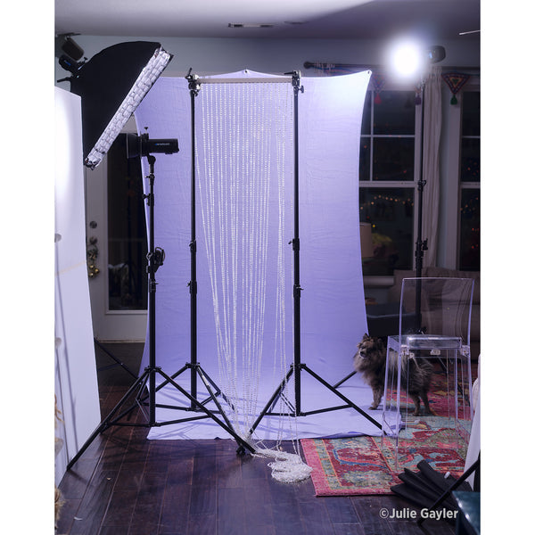 Westcott X-Drop Pro Hintergrundstoff – 3658 × 1524 mm, Polyester – Violett – mit Tragetasche