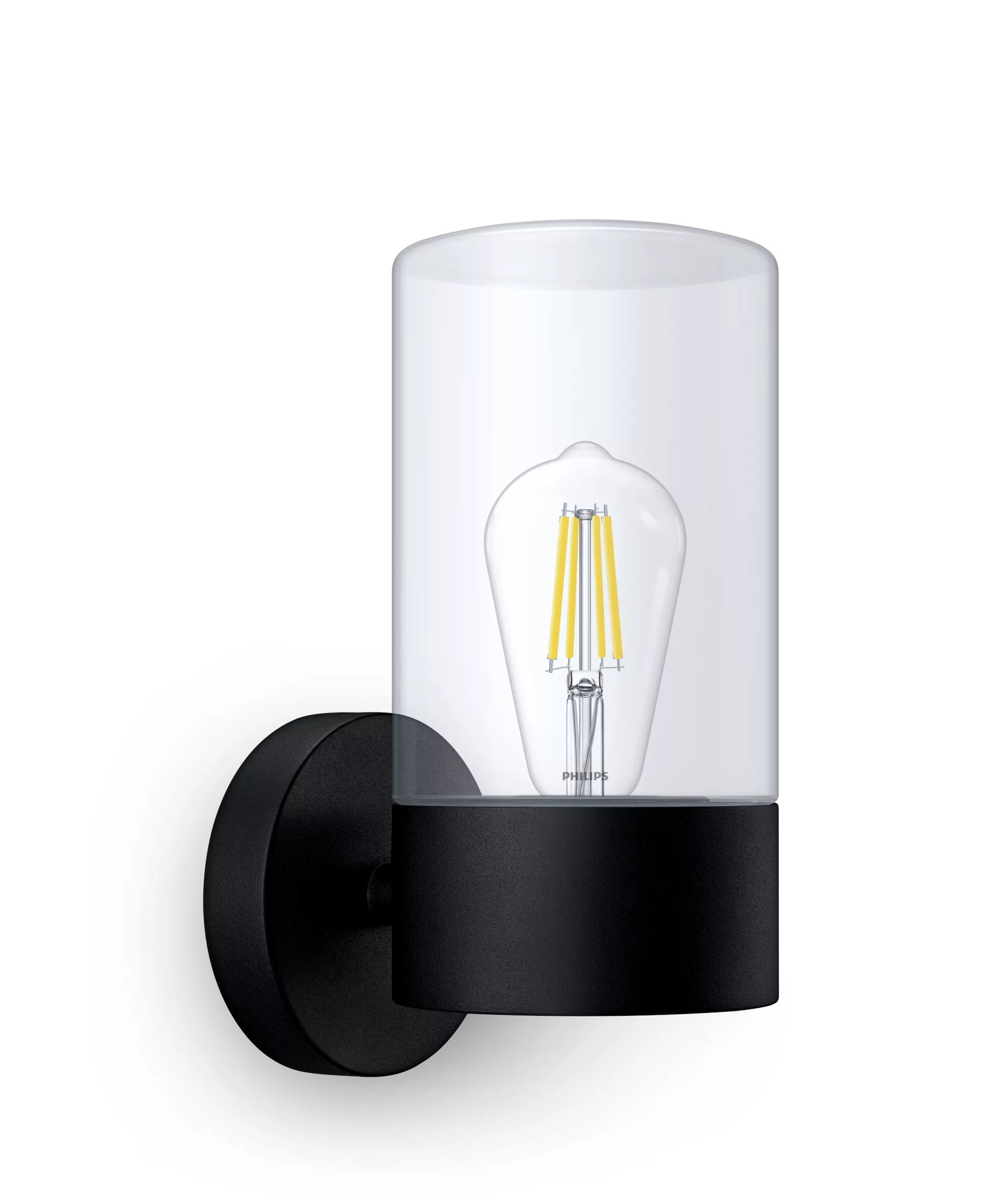 Philips by Signify Philips Aussenwandleuchte Flareon – 12×27 cm – 25 W – IP44 – Netzbetrieb – Schwarz, Aluminium