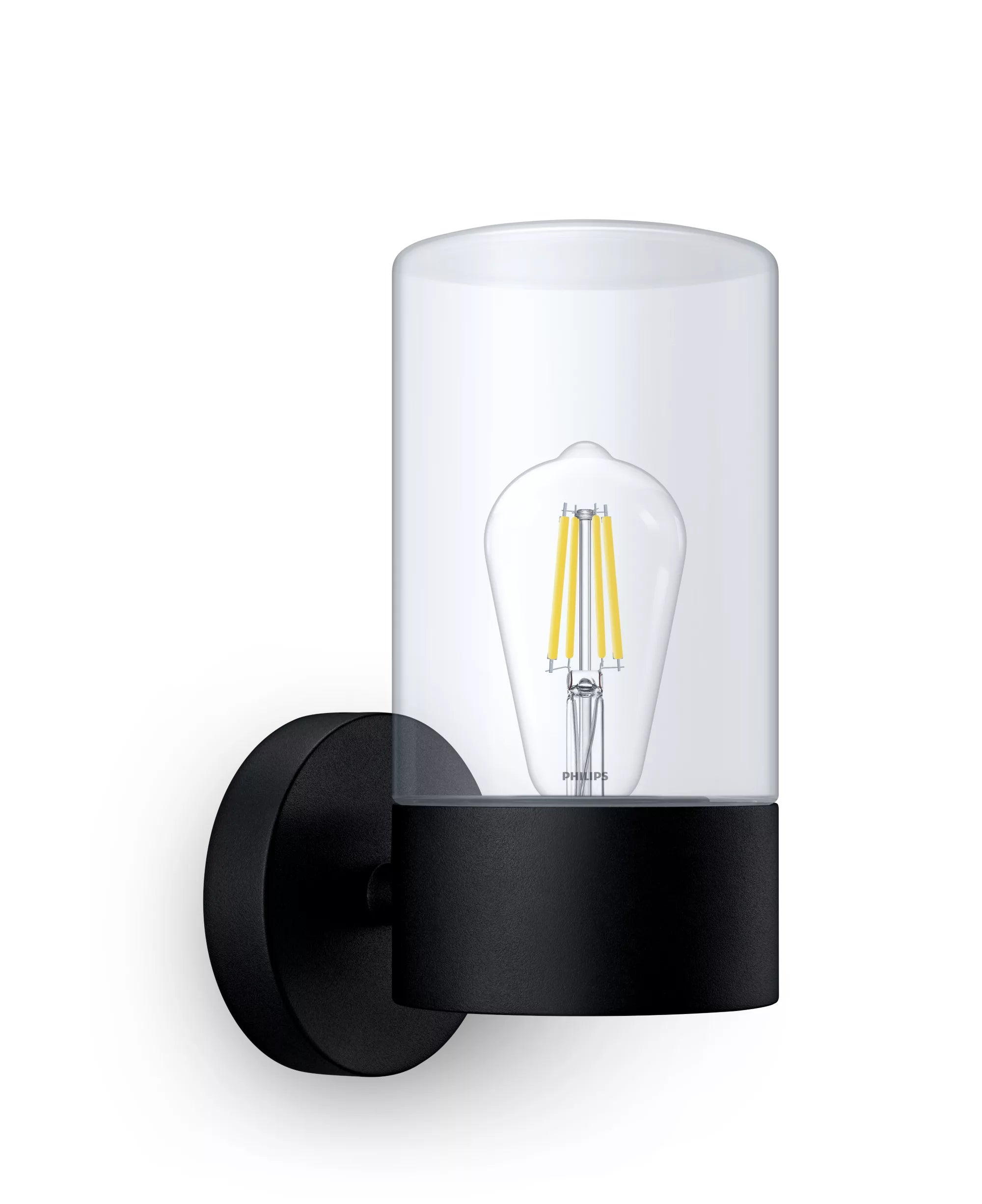 Philips by Signify Philips Aussenwandleuchte Flareon – 12×27 cm – 25 W – IP44 – Netzbetrieb – Schwarz, Aluminium