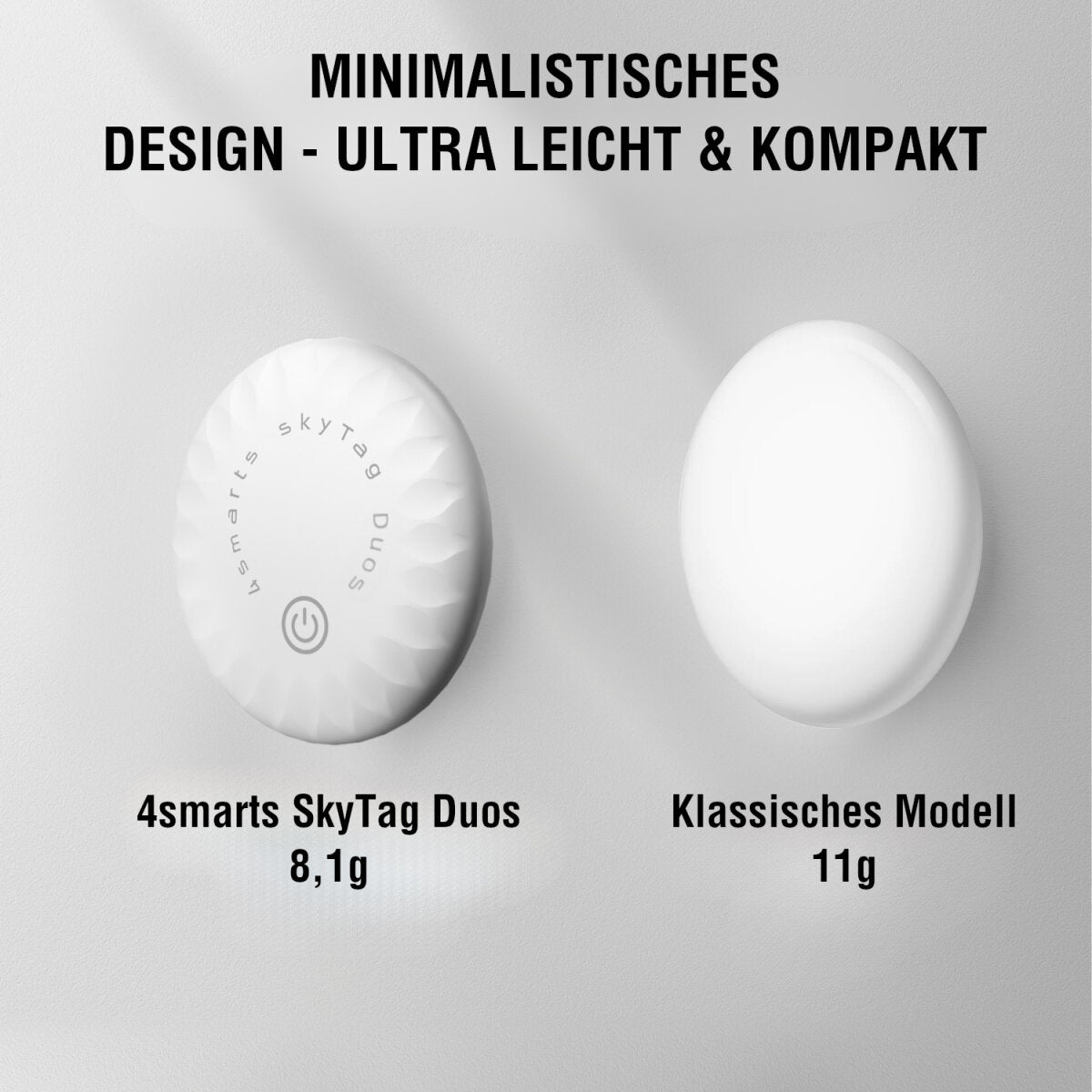 4smarts SkyTag Card Duos ReCharge – Standort-Finder – Bluetooth 5,3, 50 m Reichweite, IPX5, Schwarz