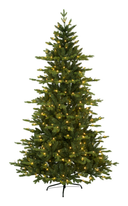 Star Trading Dekorative Aussen-Weihnachtsbaumleuchte – 3,1 W – Warmweiss, 3300 K – IP44 – Netzbetrieb – Grün – PVC