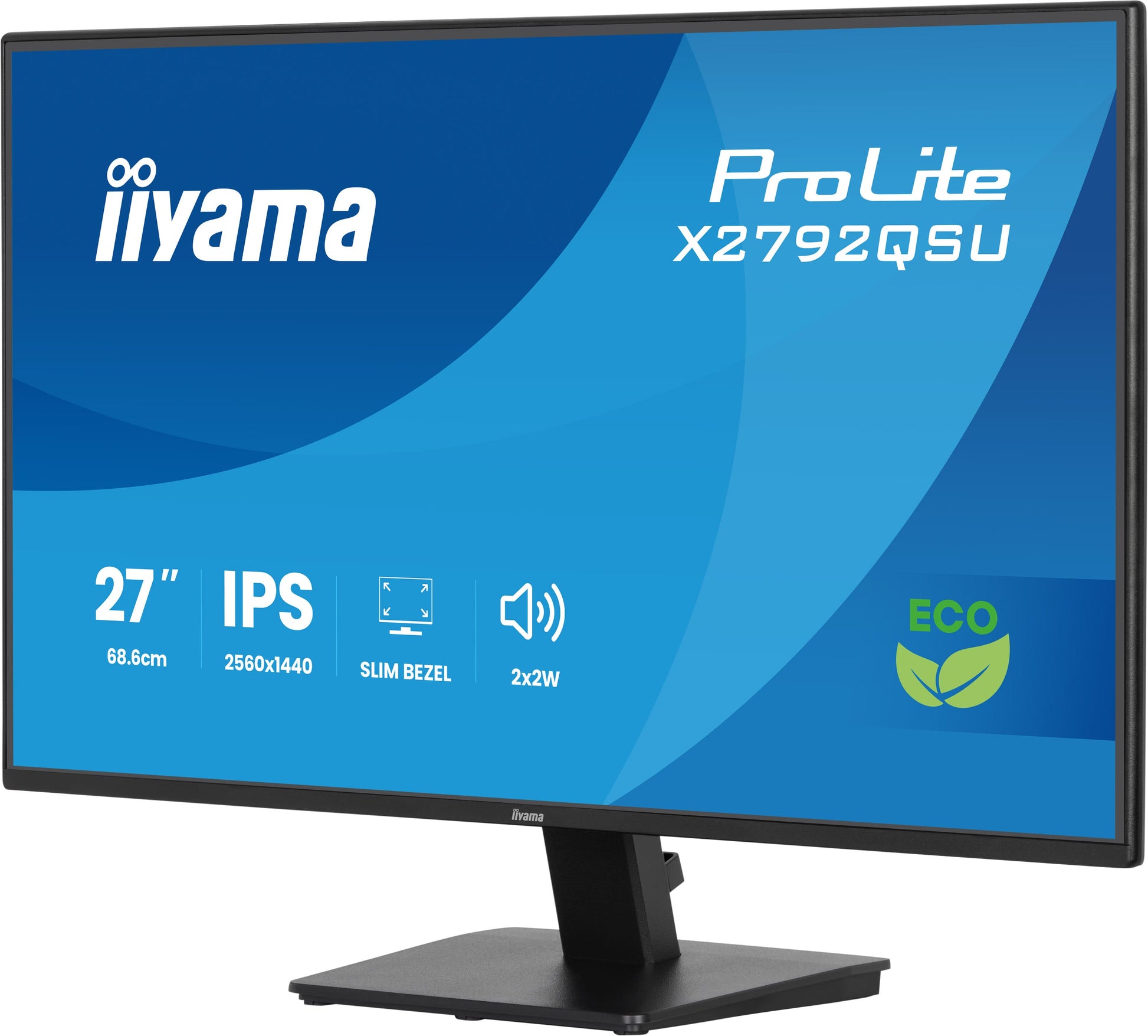 iiyama X2792QSU-B1 – 27" 2560 × 1440 (WQHD) IPS 120 Hz USB-C 5 W