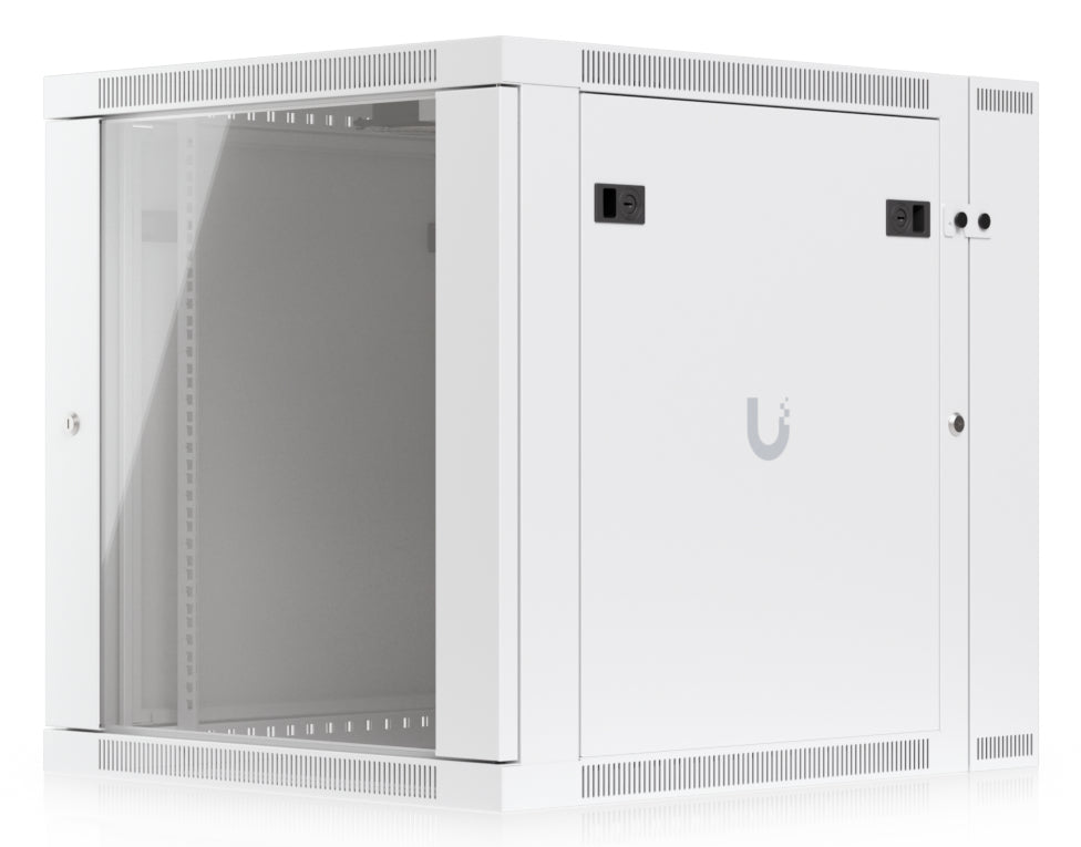 Ubiquiti UACC-Rack-12U-Wand-SW-G – 19" Wandverteiler 12U, abschliessbar, 600 × 703 × 639 mm, weiss, Stahl