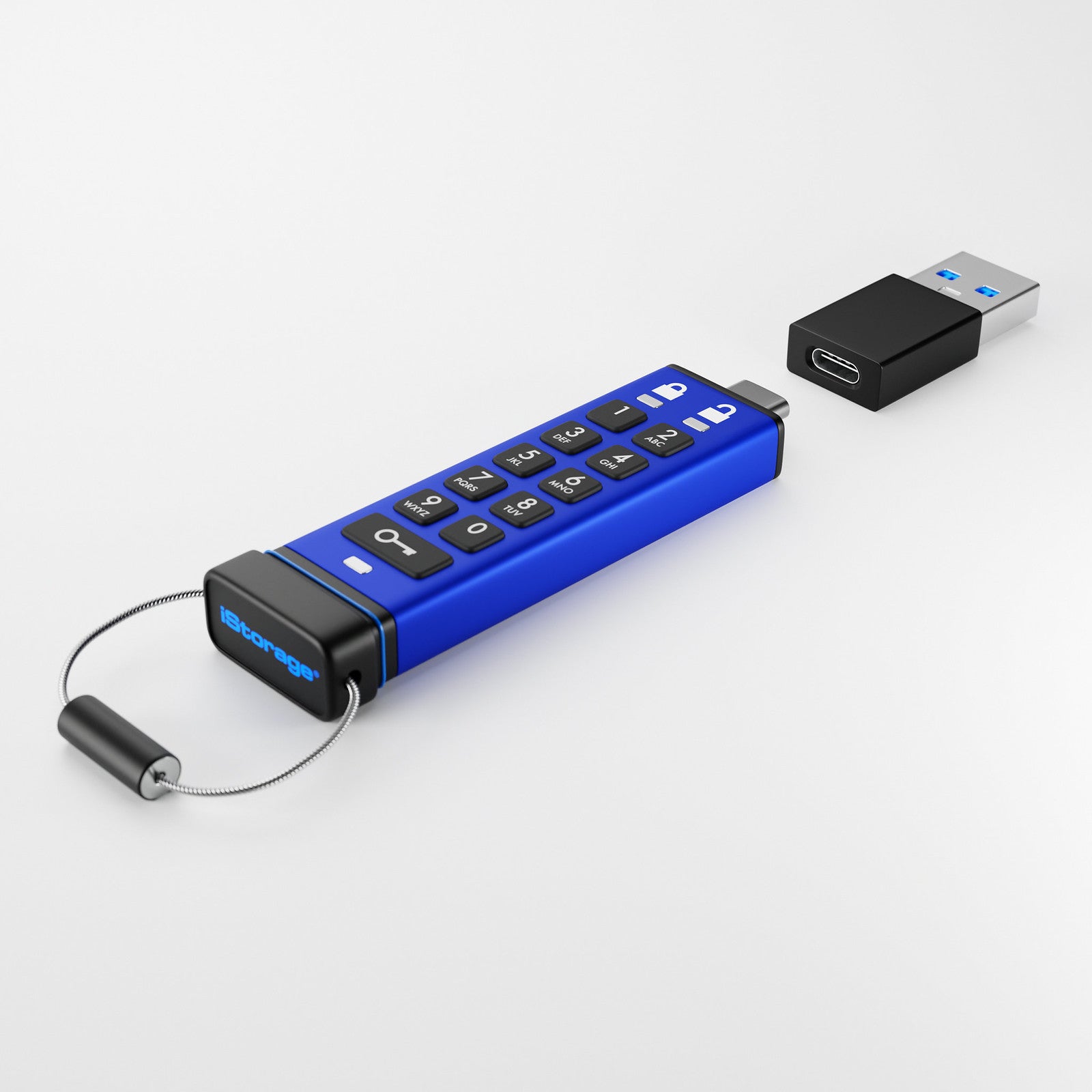 iStorage datAshur PRO+C USB-Stick 256 GB – USB-C 3.2 Gen 1, 310/246 MB/s, AES-256, FIPS 140-3 Level 3, IP68