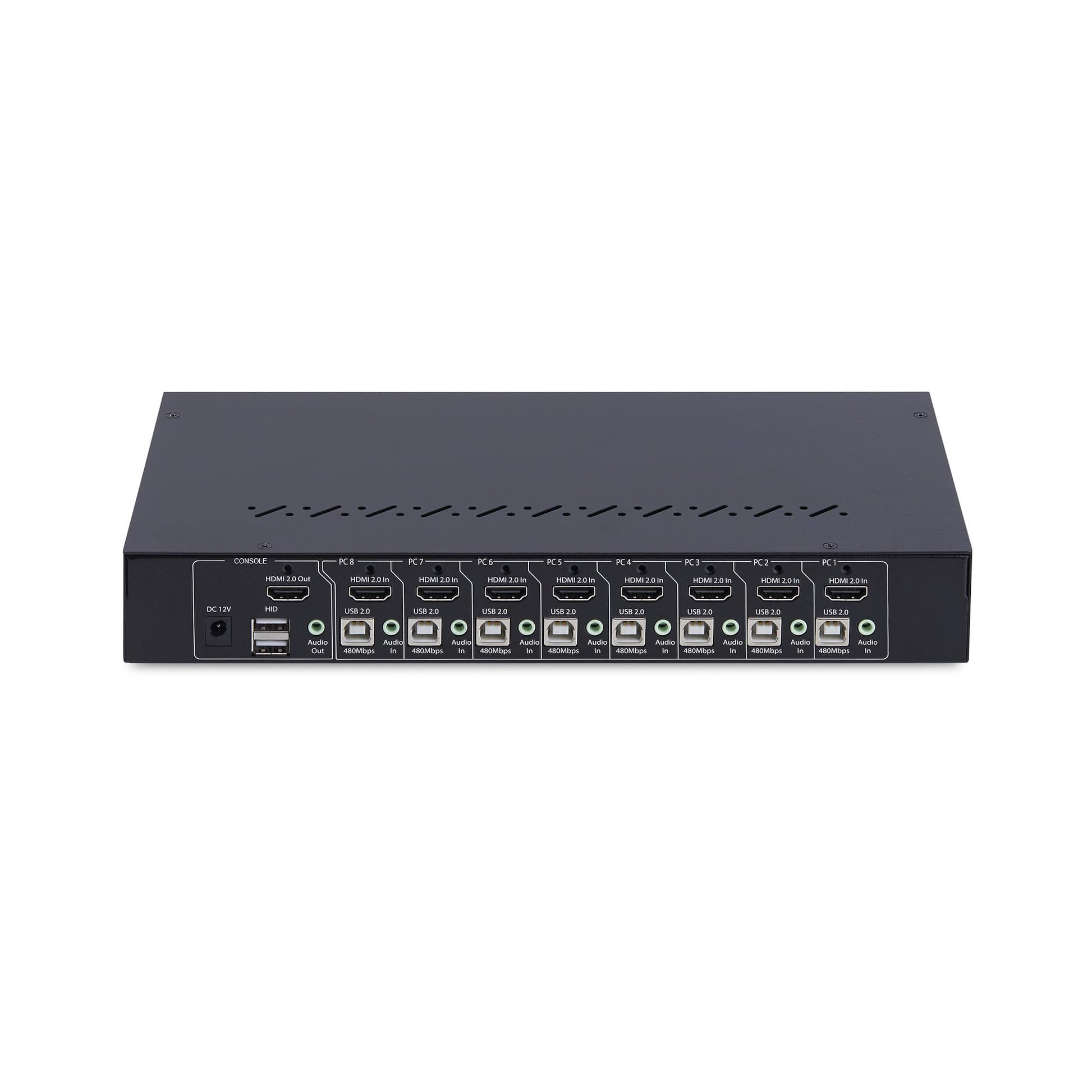 StarTech.com 8-Port HDMI KVM-Switch – 4K/60 Hz, USB 2.0-Hub, Audio, 1U Rack