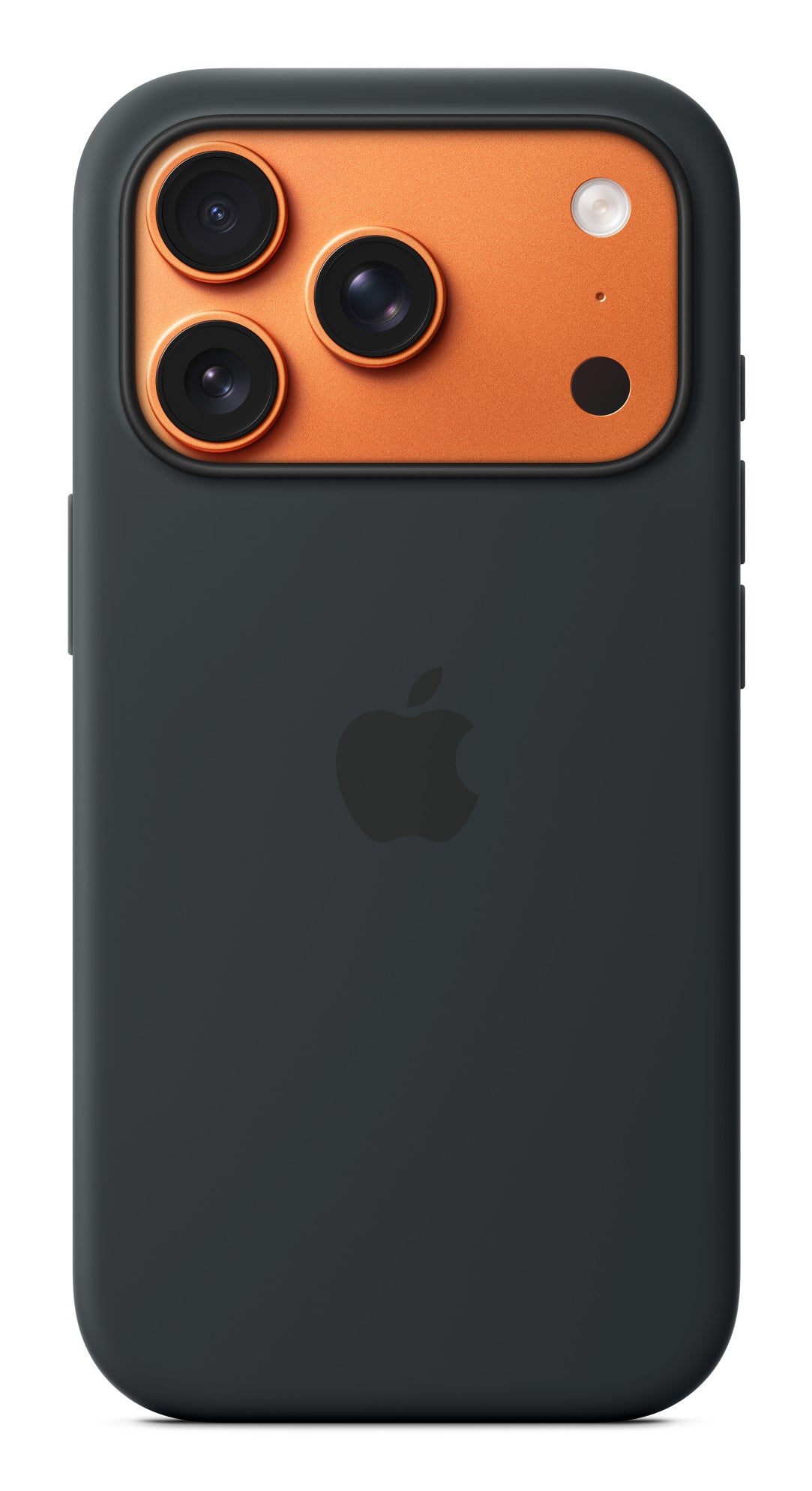 Apple Silikonhülle – Rückcover – für Apple iPhone 17 Pro, MagSafe, Silikon+Mikrofaser, Schwarz