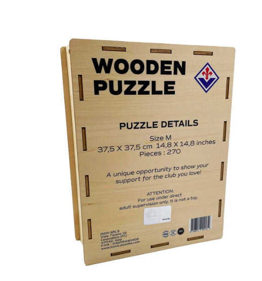 Iconic Puzzles Puzzle ACF Fiorentina – Logo – 270 Teile – 37,5 × 37,5 cm – ab 14 J. – Holz – Mehrfarbig – FSC