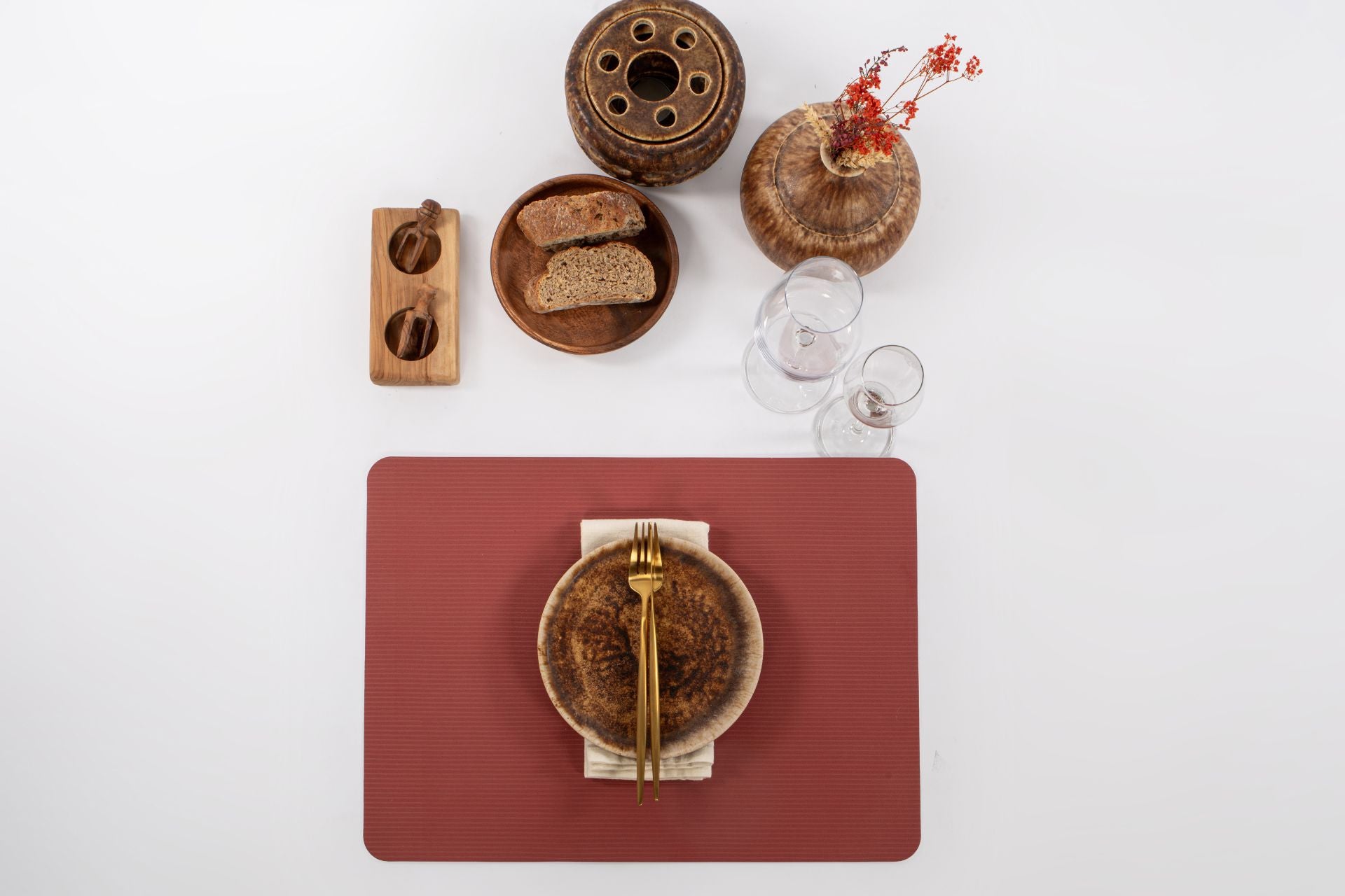 Tiseco Tischset RIBBO – PVC, Terracotta, 45 × 33 cm