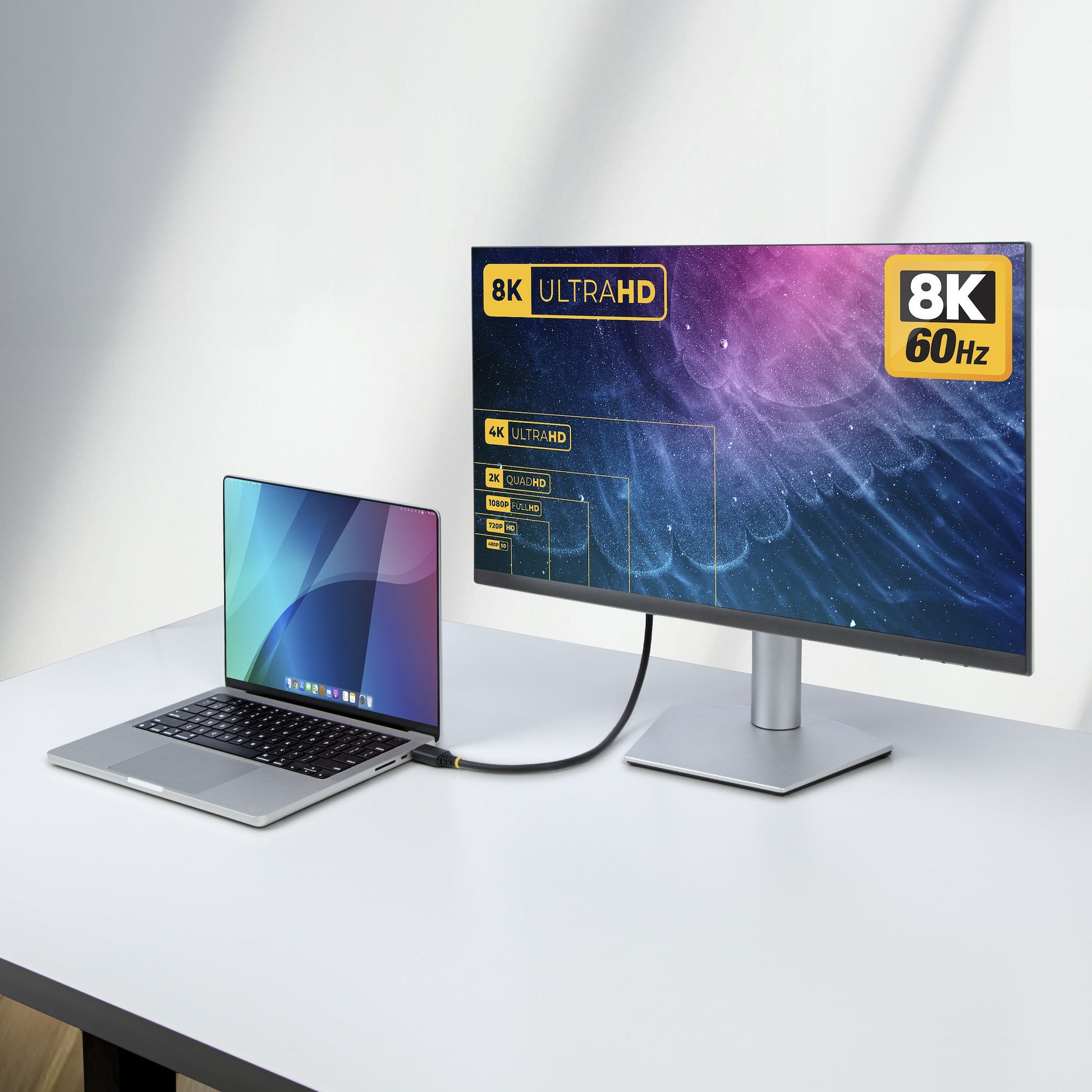 StarTech.com HDMI Kabel HDMI 2.1 8K 60 Hz – 2 m – HDR, ARC – für Fernseher, Bildschirm, Projektor