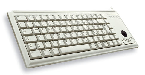 CHERRY G84-4400 – Tastatur, kabelgebunden (PS/2), UK-Layout (EN), mit Trackball, grau