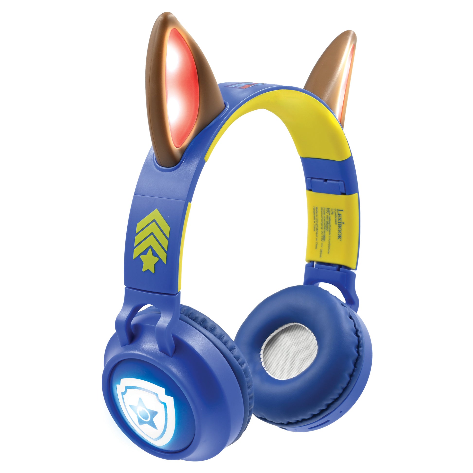 Lexibook PAW Patrol HPBT015PA – 2-in-1 faltbare Kopfhörer – Bluetooth, mit Mikrofon, 3,5 mm, USB-C – Rot/Gelb