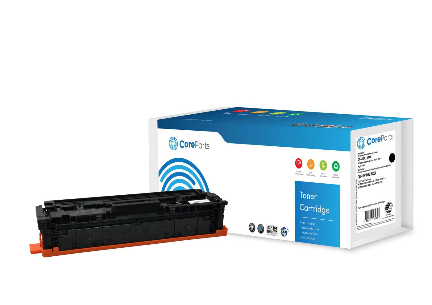 CoreParts CF400X Schwarz Toner – Kompatibel XL – 2'800 Seiten – für HP Color LaserJet Pro M252/M274/M277 und andere