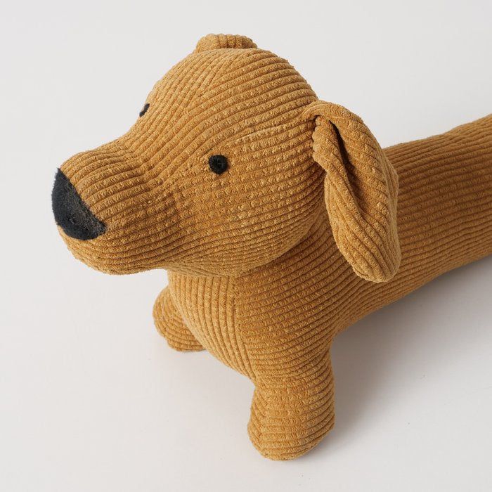 Boltze Zugluftstopper Kalle – 84 × 14,5 × 24,5 cm – Polyester & Sand & Baumwolle, braun