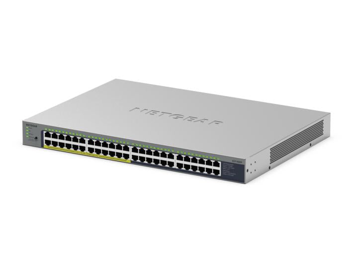 NETGEAR GS748PP – Unmanaged Switch – 48× 1G, PoE, PoE-Budget 380 W, 19"