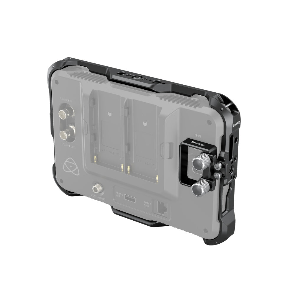 SmallRig 3456 Kamera-Monitorkäfig – Aluminium, 148 × 212 × 42,7 mm – für Atomos Shinobi 7 – Schwarz