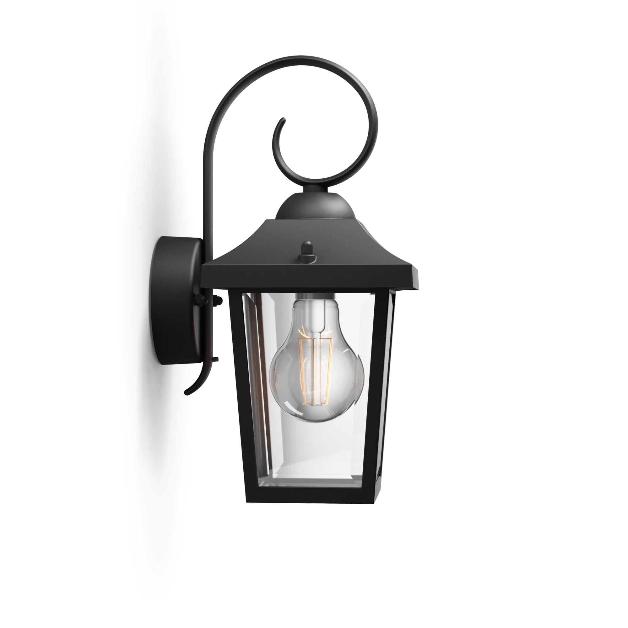 Philips by Signify Philips Aussenwandleuchte – 12×24,9 cm – 60 W – IP44 – Netzbetrieb – dimmbar – Schwarz, Aluminium