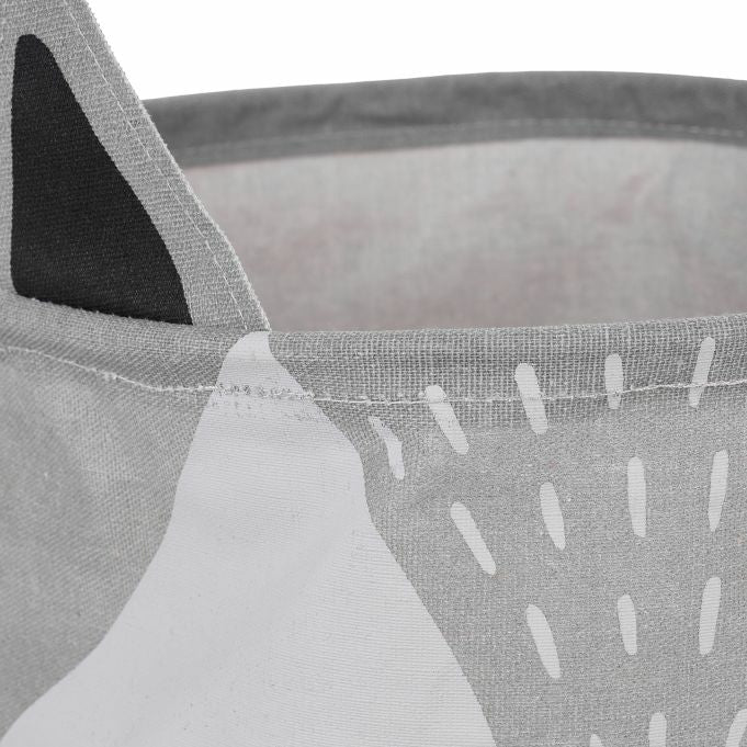 Relaxdays Aufbewahrungskorb – Baumwolle – Schwarz/Grau/Pink/Weiss – Ø 350 × 560 mm