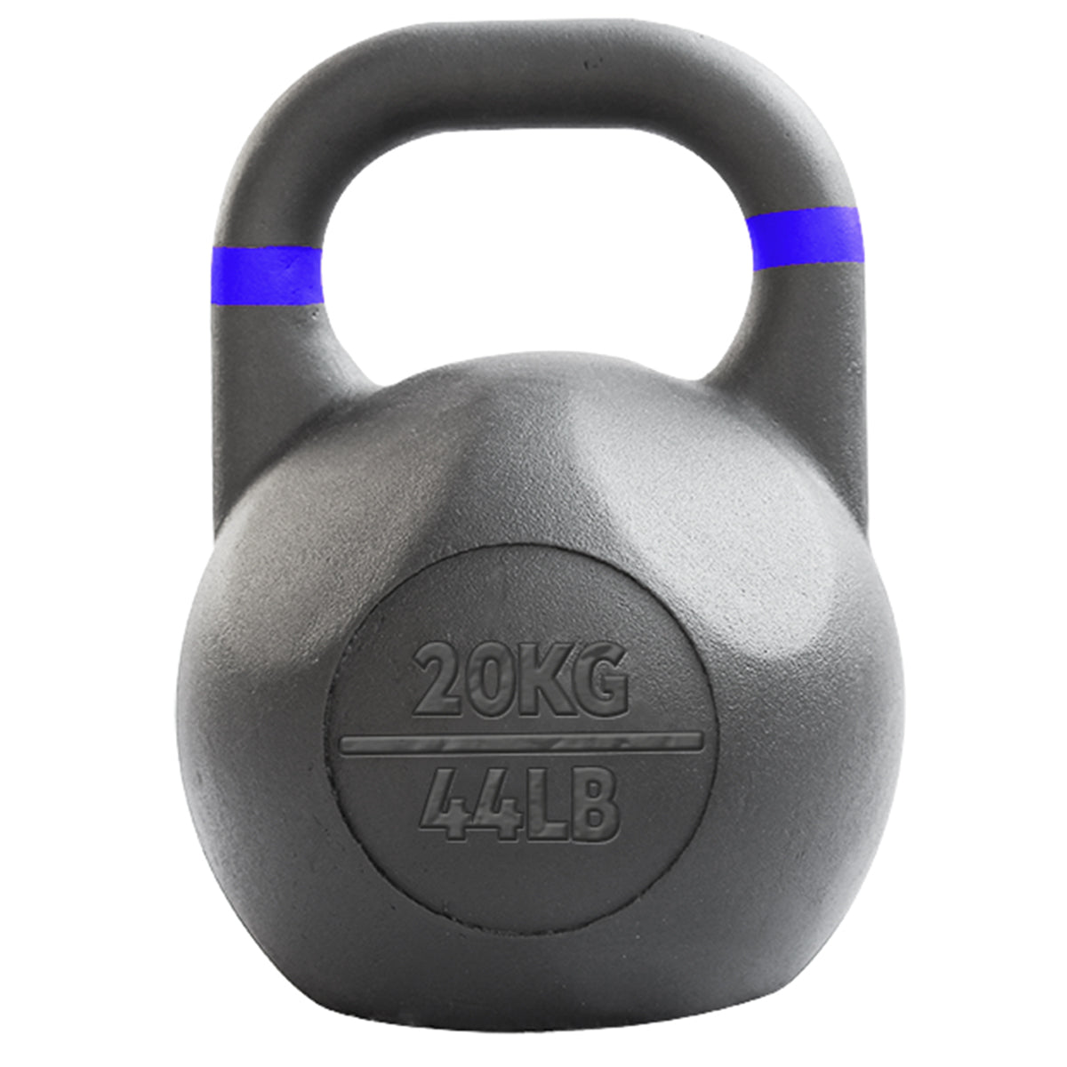 GladiatorFit Wettkampf-Kettlebell – 20 kg, Griffbreite 19,5 cm – Sockeldurchmesser 18,5 cm – Stahl, Schwarz