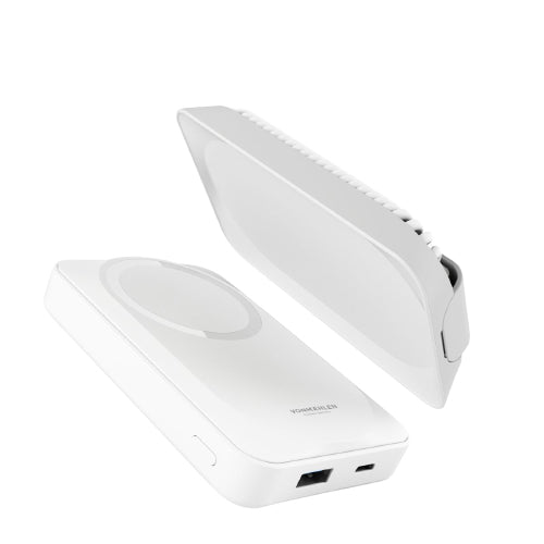 Vonmählen MagSafe Powerbank 10000 mAh, PD 20 W, 1× USB-C, 1× USB-A, für iPhone (MagSafe), Weiss