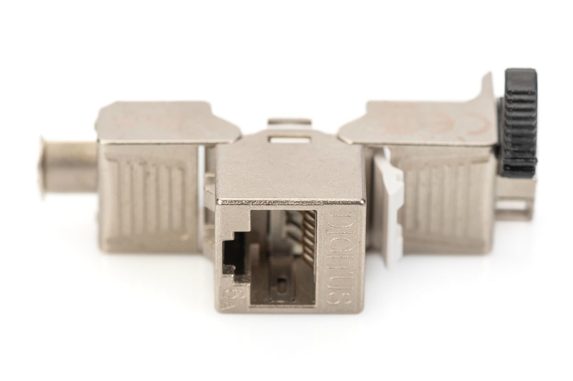 Digitus Keystone-Modul Cat6a, geschirmt – RJ-45, LSA, 10GBase-T, 500 MHz, werkzeugfrei, 48er-Pack, Silber