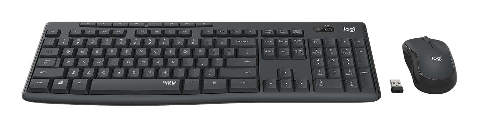 Logitech MK295 – Tastatur, kabellos, CH-Layout (DE-CH), Grau