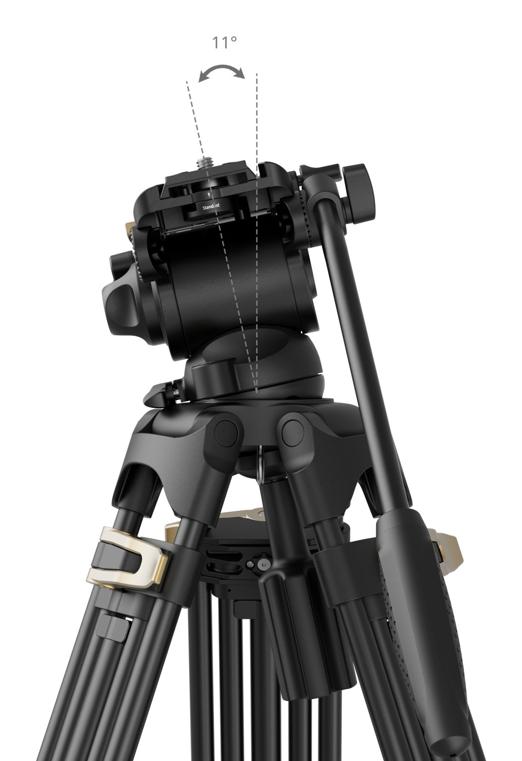 SmallRig AD-01S Stativ – bis 187 cm – Traglast 15 kg – Foto-Video-Kopf – Schwarz