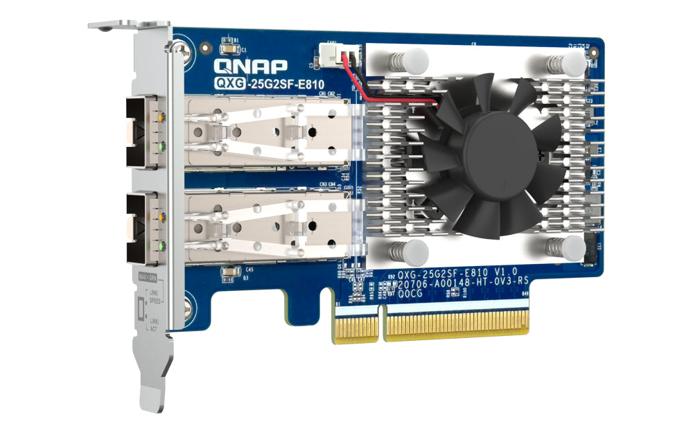 QNAP QXG-25G2SF-E810 25GbE-Karte – PCIe 4.0 x8, 2× SFP28, für QTS/QuTS hero