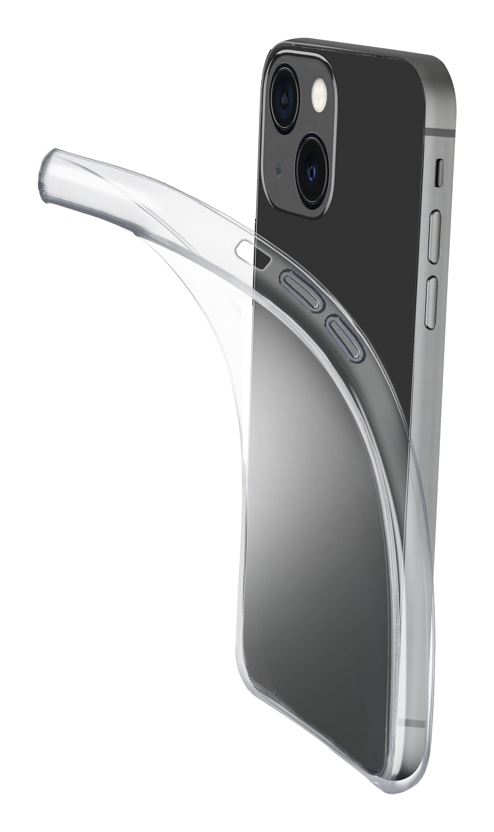 Cellularline Backcover Fine – für Apple iPhone 15 – transparent – TPU, MagSafe-kompatibel