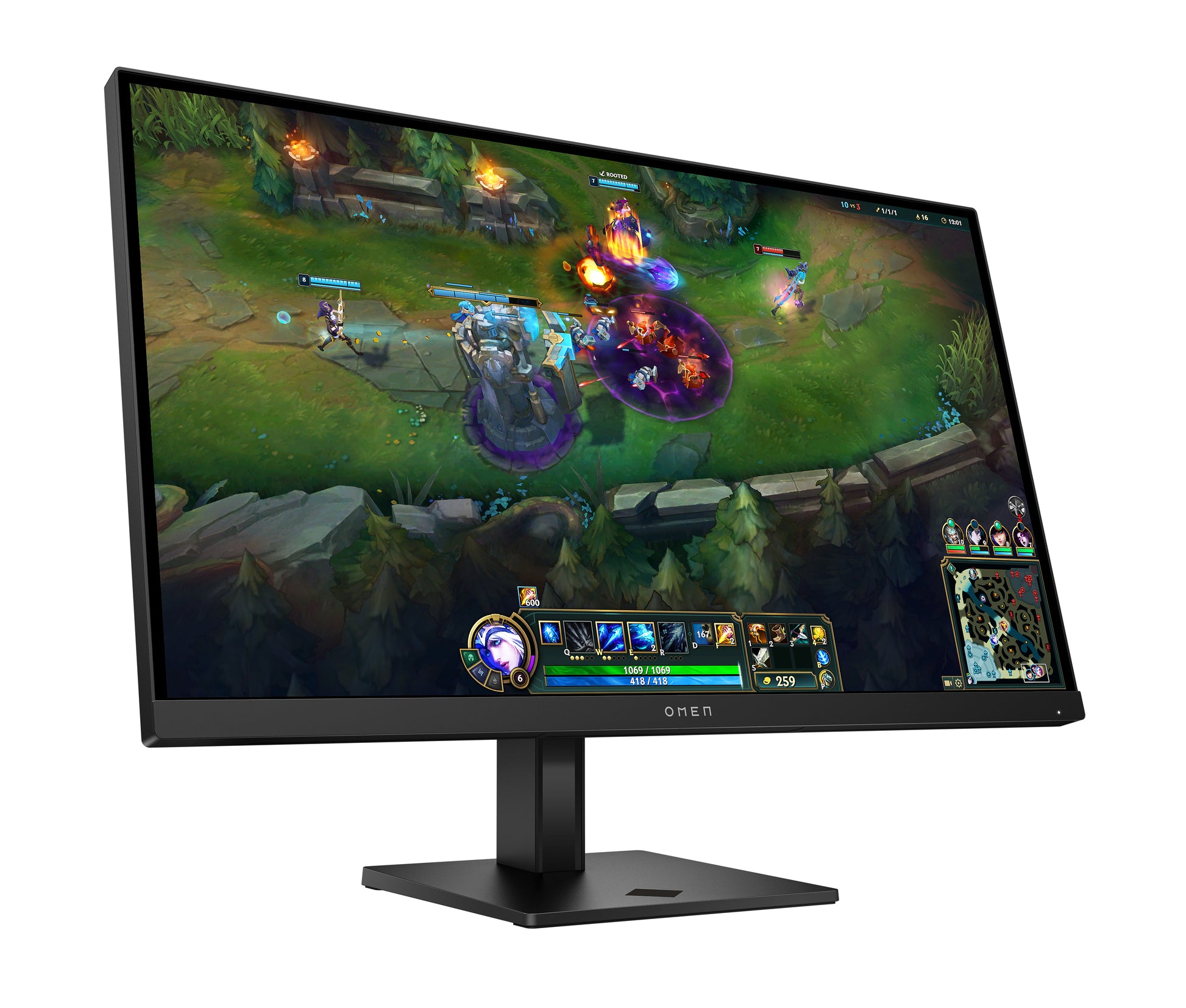 HP Monitor, 27", 1920 × 1080 (Full HD), LCD, Schwarz