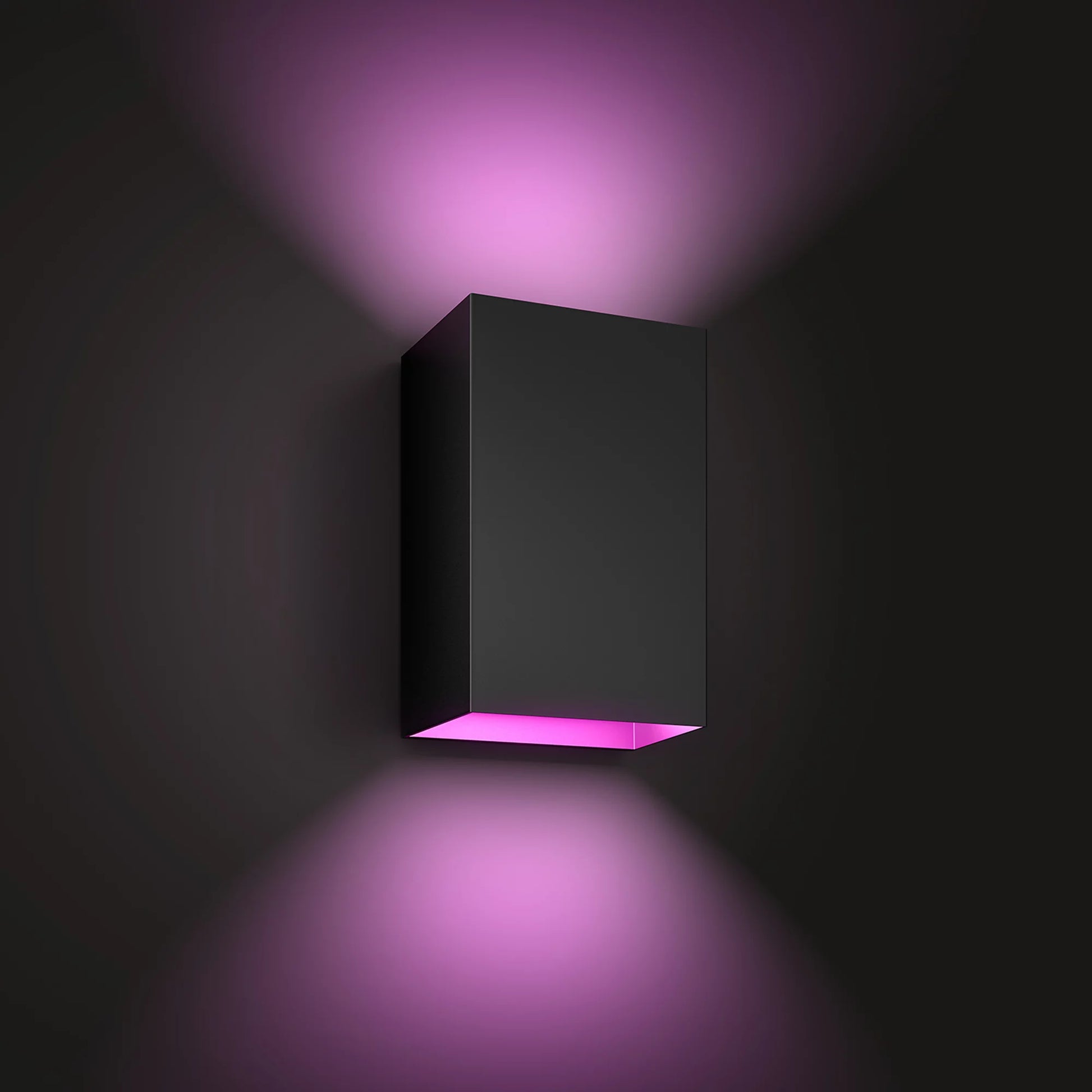 Philips by Signify Philips Hue Aussenwandleuchte – für Philips Hue (Hue Bridge erforderlich) – dimmbar – Schwarz – Aluminium