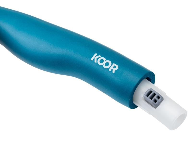 KOOR Hula-Hoop – Ø 100 cm – 1,5 kg, Rohr-Ø 3,5 cm – grau/blau