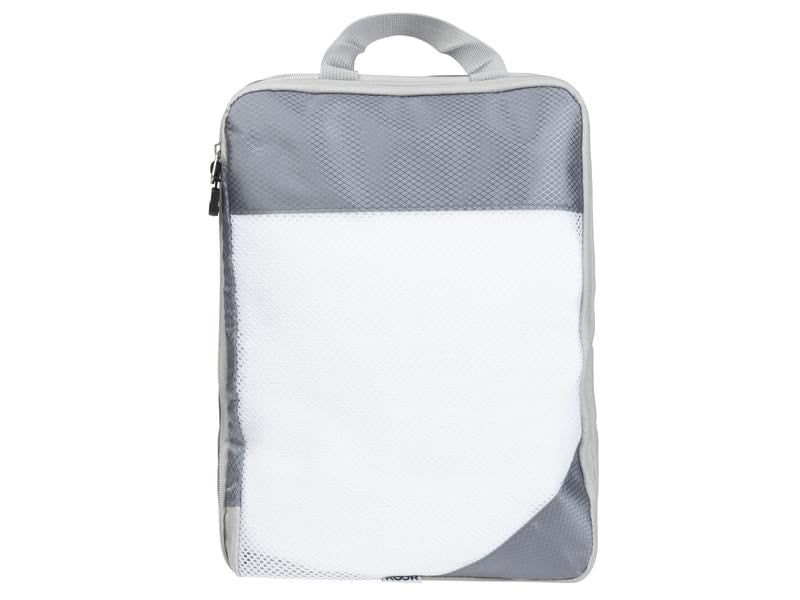 KOOR Reissverschlusstasche – 35×9×25 cm – Grau – Polyester – 2 Stk.
