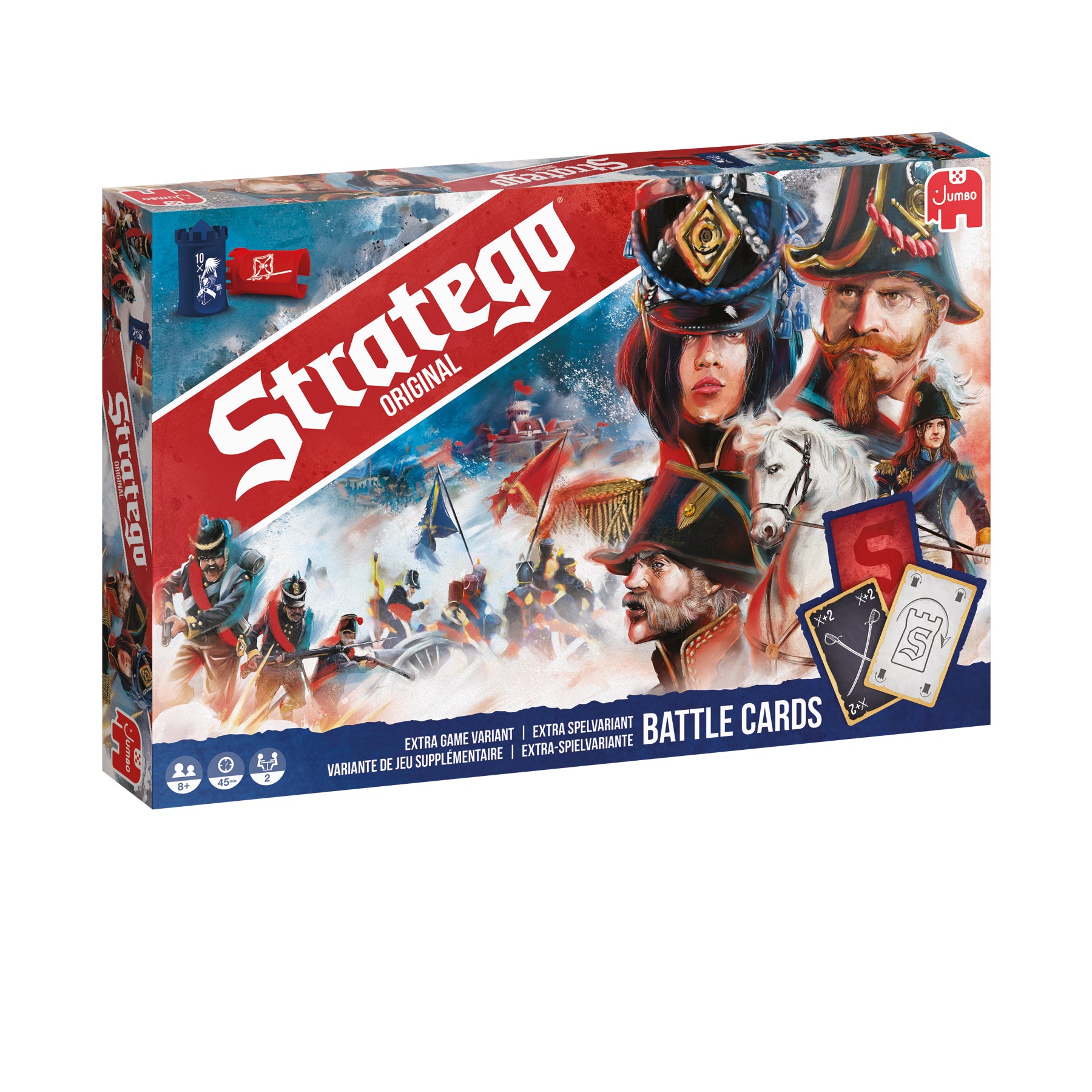 Jumbo Stratego Original – Strategiespiel, 2 Spieler, ab 8 Jahren, 45 Min., DE/NL/EN/FR
