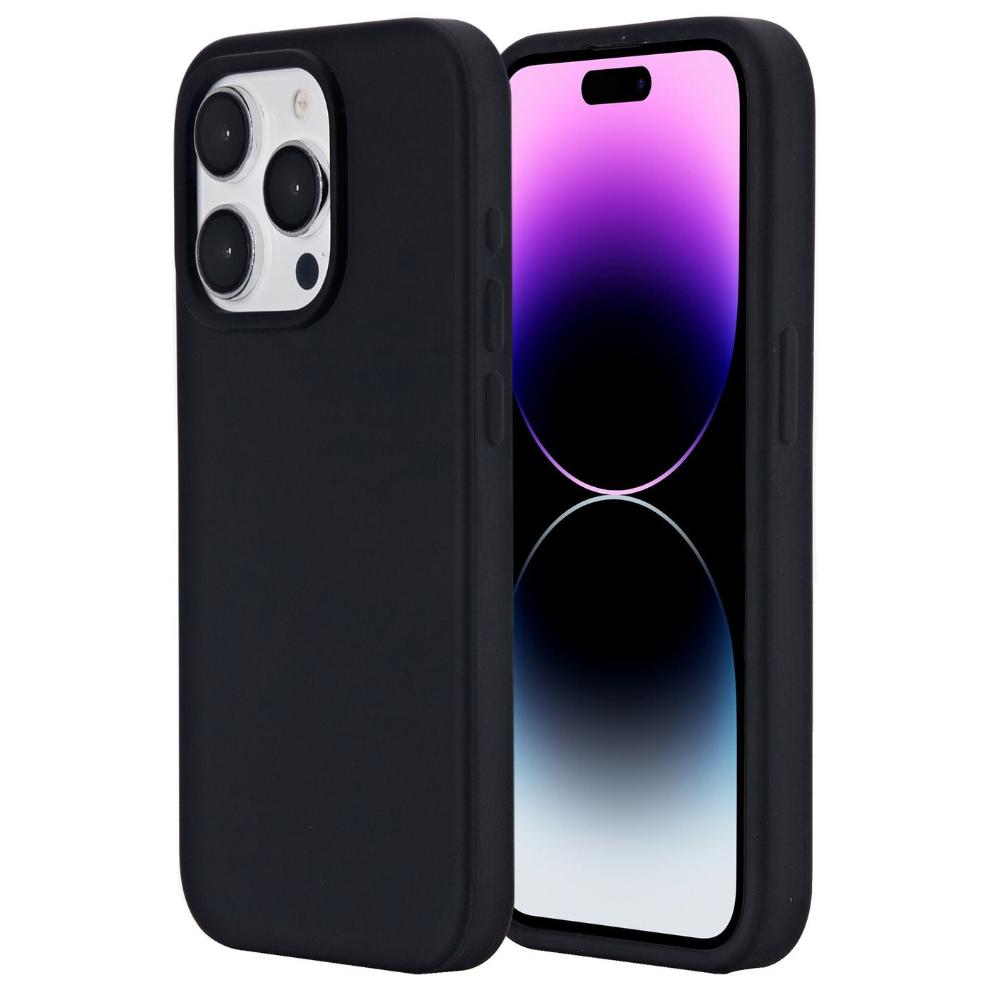 eSTUFF INFINITE ROME (GRS) Backcover – für Apple iPhone 15 Pro, PC+Silikon+Mikrofaser, Schwarz