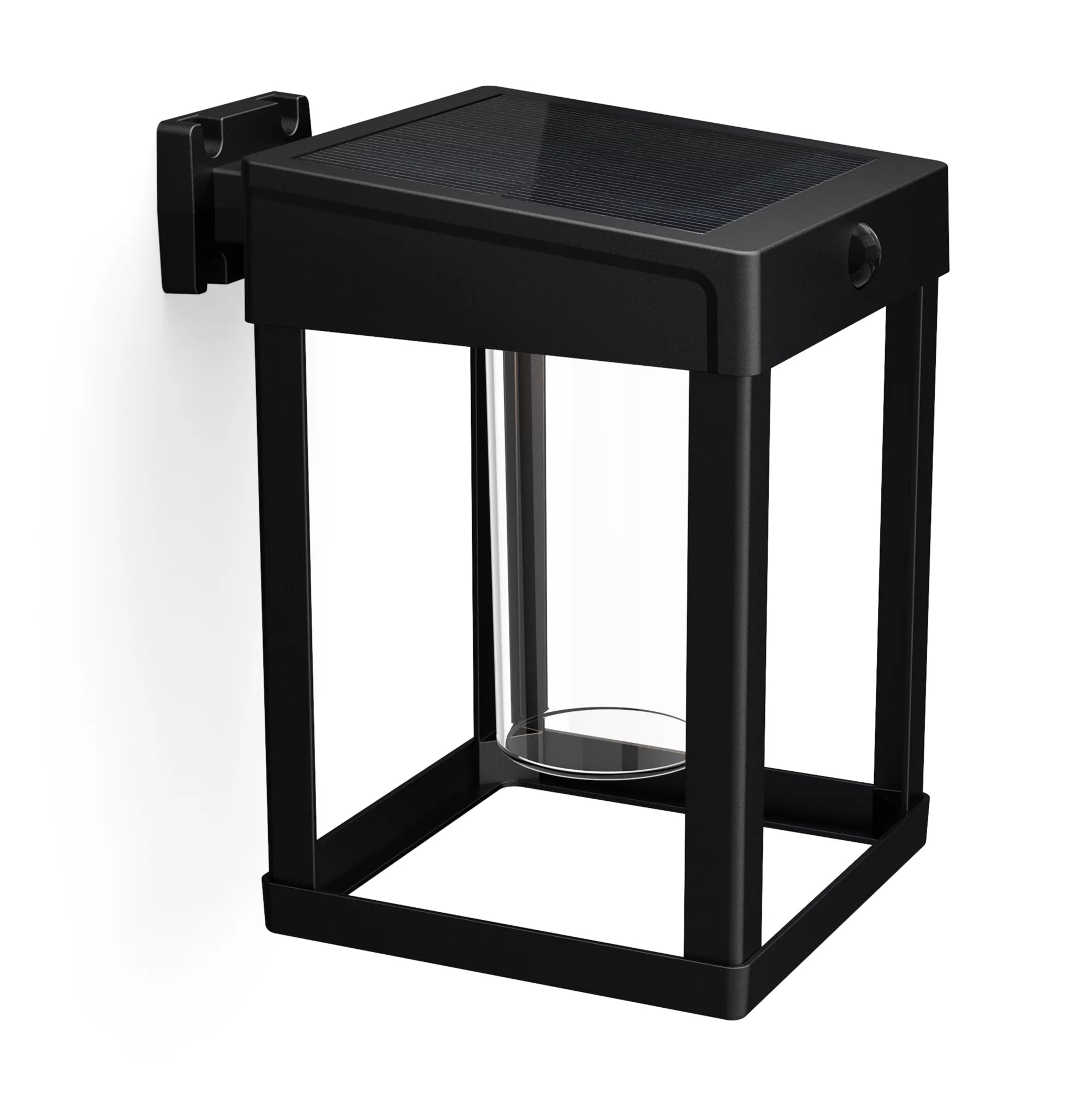 Philips by Signify Philips Aussenwandleuchte – Warmweiss, 3000 K, IP44, Solarbetrieb, mit Bewegungsmelder, Schwarz, Kunststoff