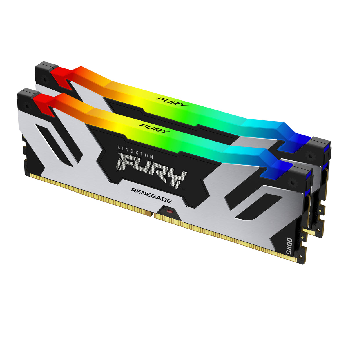 Kingston Technology Kingston FURY Renegade RGB Silber – DDR5 Kit – 48 GB (2×24 GB), 8000 MT/s, CL38, 1.4 V, 288-Pin